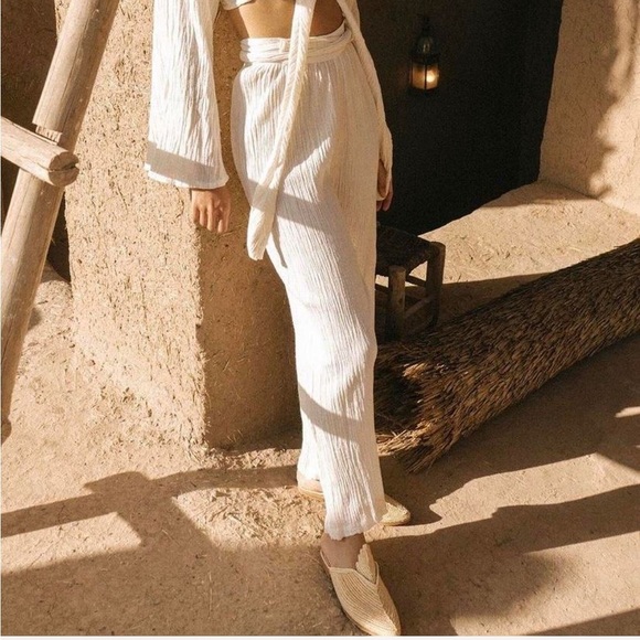 Savannah Morrow The Label Voyage Pants in Natural Size Small - Picture 10 of 10